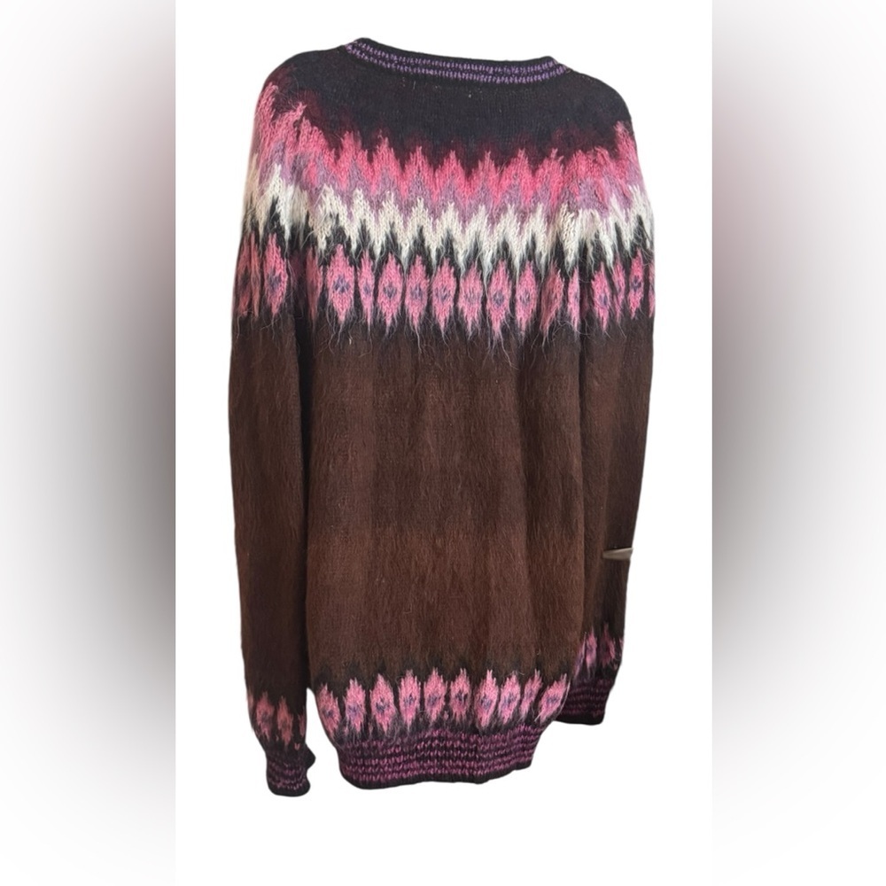 Hand Knit 100% Baby Alpaca wool Cardigan M – Made in Bolivia - Picture 4 of 5